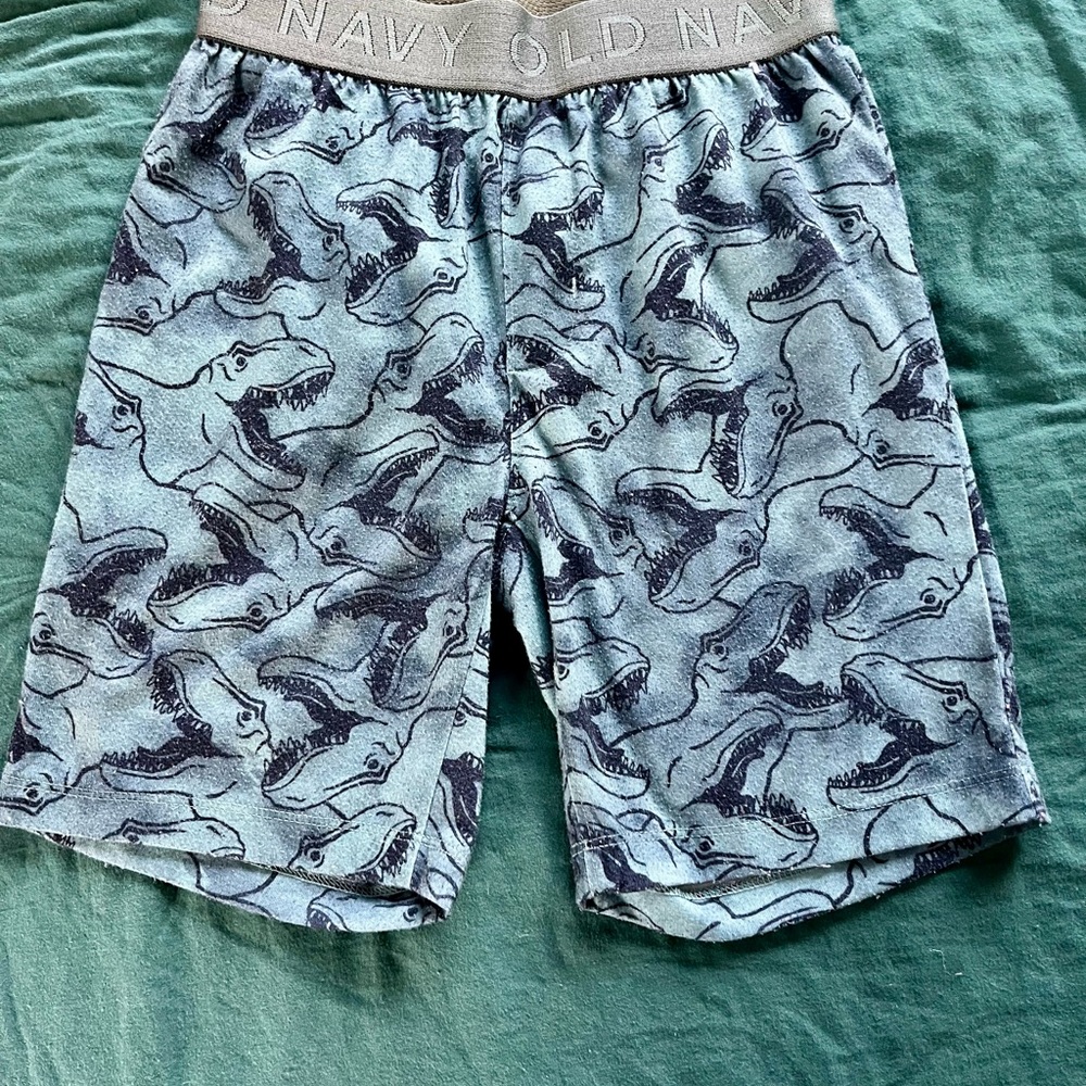 Old Navy Gray Dinosaur Pattern Pajama Shorts